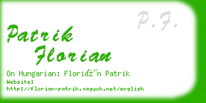 patrik florian business card